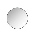 30-Inch Matte Black Round Mirror