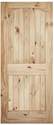 30-Inch X 84-Inch 2-Panel Arch V-Grooved Knotty Pine Barn Door Slab
