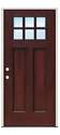 38 x 82-Inch V-Grooved Fiberglass Mahogany Door