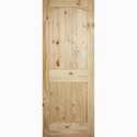 18 x 80 LH Solid Jamb 2-Panel Knotty Pine Prehung Door