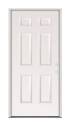 30-Inch x 80-Inch Steel 6-Panel Left Hand Prehung Exterior Door