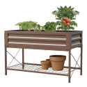 47 X 24 X 30-Inch Timber Brown Raised Garden Bed