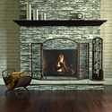 3 Panel Fireplace Screen Oak Leaf Col Brown