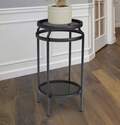 20-Inch Black New Age Double Plant Stand