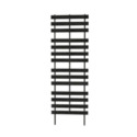 72-Inch Charcoal Black Contemporary Wood Trellis