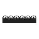 36-Inch Black Arched Finial Landscape Edging