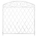 38 x 36-Inch White French Country Grid Fence 