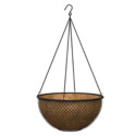 16-Inch Diameter Heavy-Duty Tube And Mesh Hanging Basket With Coco Liner