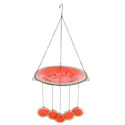 27-Inch Watermelon Bird Bath & Wind Chime