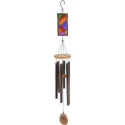 42-Inch Bronzed Stained Glass Wind Chime