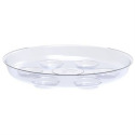 12-Inch Clear Heavy Duty Plastic Plant Saucer