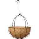 14-Inch Rustic Hanging Basket Planter With S-Hook