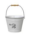 10-Inch White Vintage Milkhouse Planter Bucket