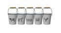 7.5-Inch White Enamel Milkhouse Animal Bucket Assortment