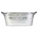 16-Inch Oval Galvanized Washtub Planter