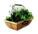14-Inch Rustic Herb Basket With Burlap Liner