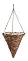 12-Inch Rattan Cone Hanging Basket