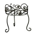 11.5-Inch Black Scroll And Ivy Plant Stand