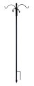 84-Inch 4-Sided Black Hook With Finial