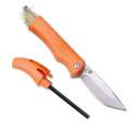 7-Inch Orange Ignitro Folding Survival Knife With Fire Starter And Whistle