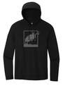Large Black Hoodie With Whitetail Silhouette