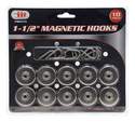 1-1/2-Inch 10-Piece Magnetic Hooks
