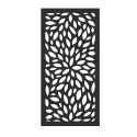 24 X 48-Inch X 0.31-Inch Floral Design Decorative Panel In Charcoal