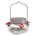 Galvanized Vintage Mini Glass Mason Jar Hummingbird Feeder