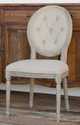 Tufted Back Upholstered Linen Dining Chair
