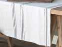 55-Inch Square French Stripe Linen Tablecloth