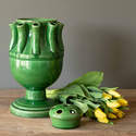 Green Glazed Tulip Vase