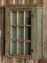 Old Paint Window Pane Cabinet