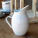 White Farmhouse Enamelware Pitcher