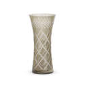 7-3/4-Inch Smokey Glass Etched Vase