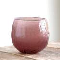 Medium Smokey Amethyst Crackled Glass Vase