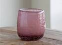 Small Smokey Amethyst Crackled Glass Vase
