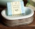 Tinwork And Porcelain Soap Dish