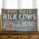 Metal Milk Cows Advertising Sign