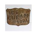 Embossed Metal Ice Cream Soda Sign