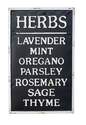 Distressed Metal Herb Sign