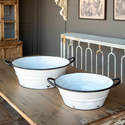15-Inch Enamel Painted Farm Tub