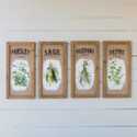 Parsley Framed Herb Print On Burlap
