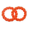 Infinity Orange Tpr 2-Rings Dog Toy