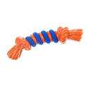 Infinity Small Orange TPR/Rope Bone Dog Toy