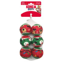 Medium Holiday SqueakAir Tennis Ball Dog Toys,  6-Pack