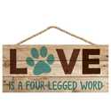 Love Is A Four Legged Word Jute Hanging Decor