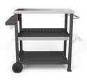 20 X 32-Inch Stainless Steel Three Shelf Moveable Work Table