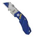 5-3/4 Inch Blue Bi-Metal Folding Utility Knife