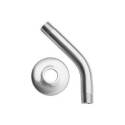 Plumb Pak PP825-11 Shower Arm with Flange, 1/2 in Connection, IPS, 8 in L, Brass, Chrome Plated