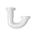 Plumb Pak PP946W J-Bend, 1-1/4 x 1-1/4 in, Plastic, White